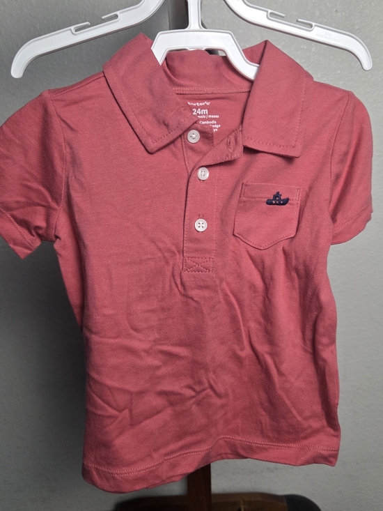 Carter's Other - Carter's Toddler Polo Shirt - Coral Red - 24M